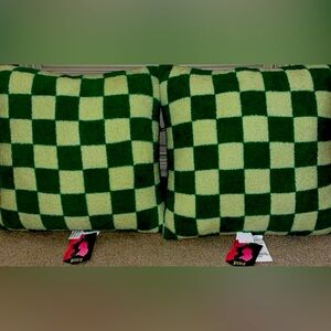 Wicked X Paul Tazewell Green Checked Pillow Elphaba Target Glinda Poly - 2 Pcs.